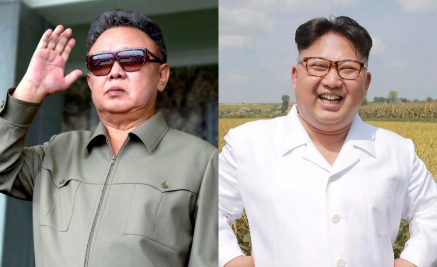 زعيم كوريا الشمالية ووالده 