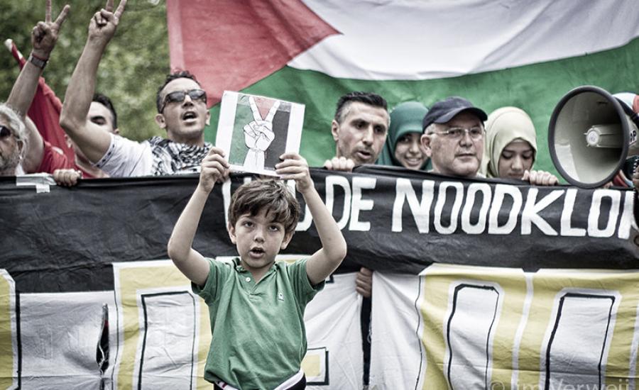 تظاهرة في امسترادم ضد اسرائيل 