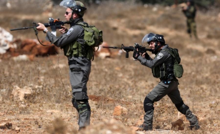 Israeli soldiers West Bank shooting (AFP)