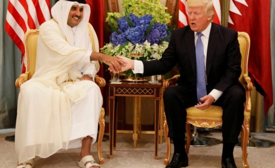ترامب وأمير قطر 