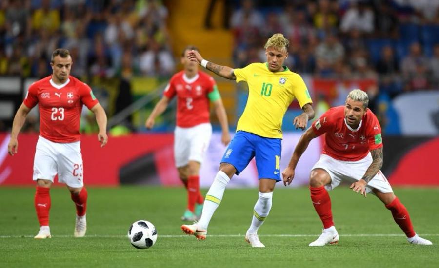 سويسرا تحرج البرازيل وتخرج متعادلة بهدف لهدف