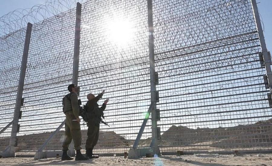 جدار اسرائيلي على حدود غزة 