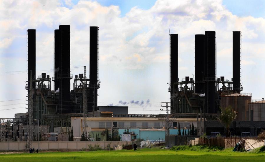 توقف محطة الطاقة عن العمل في غزة 