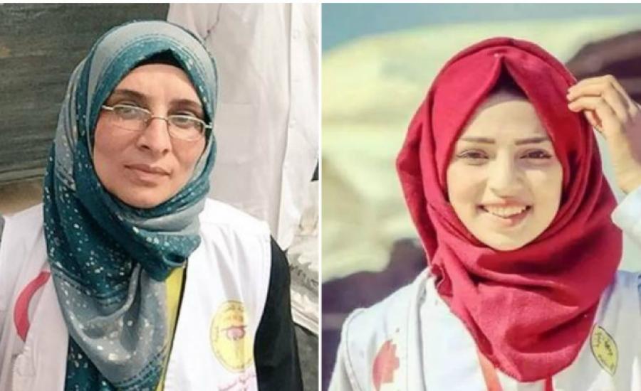 والدة الشهيدة المسعفة رزان تواصل مهمتها في علاج جرحى مسيرات العودة