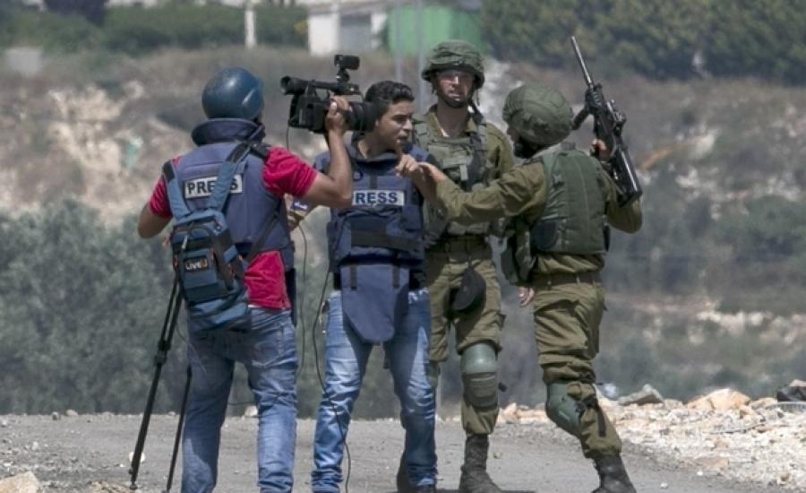 الاعتداء على الصحفيين الفلسطينيين 