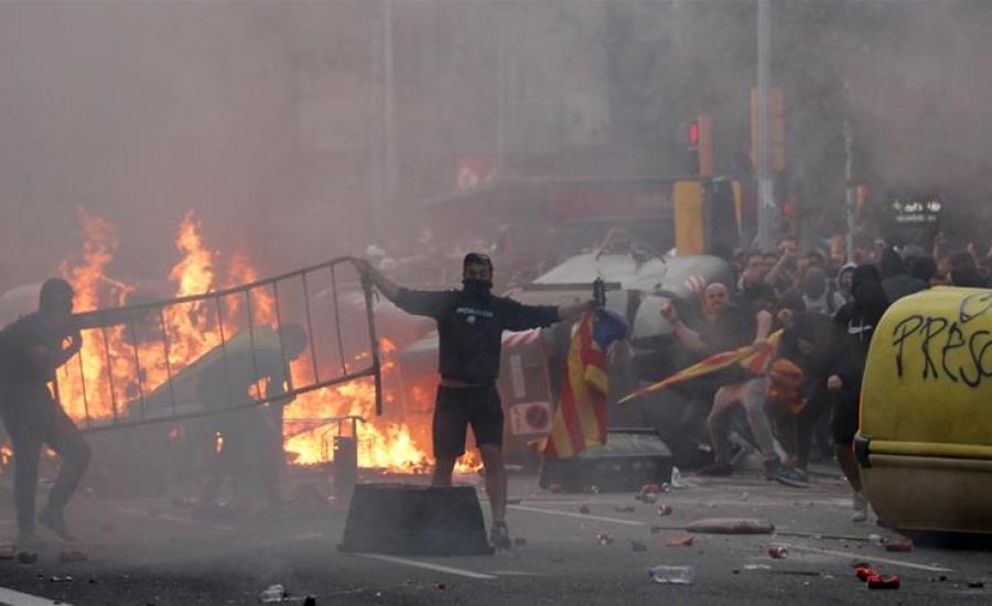 التظاهرات في كتالونيا 