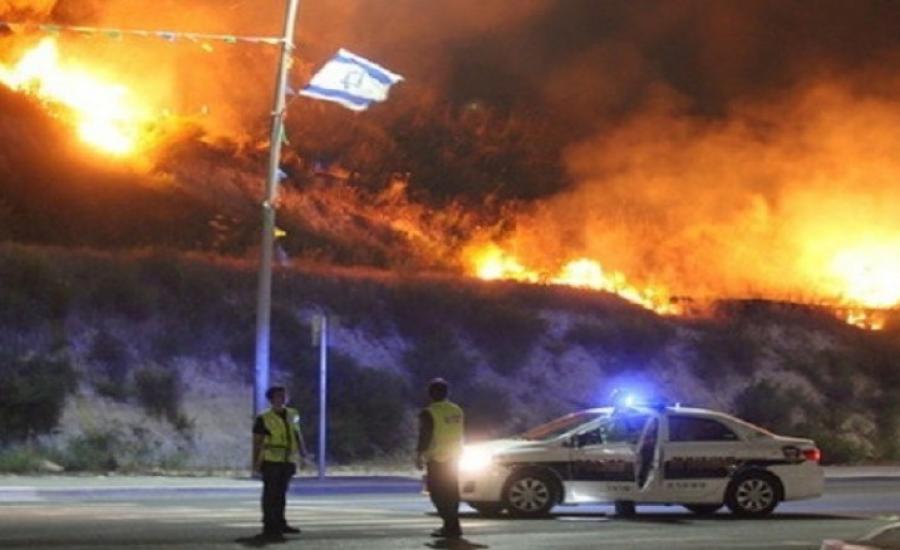 حريق ضخم للمرة الثانية خلال 24 ساعة حول قاعدة عسكرية اسرائيلية
