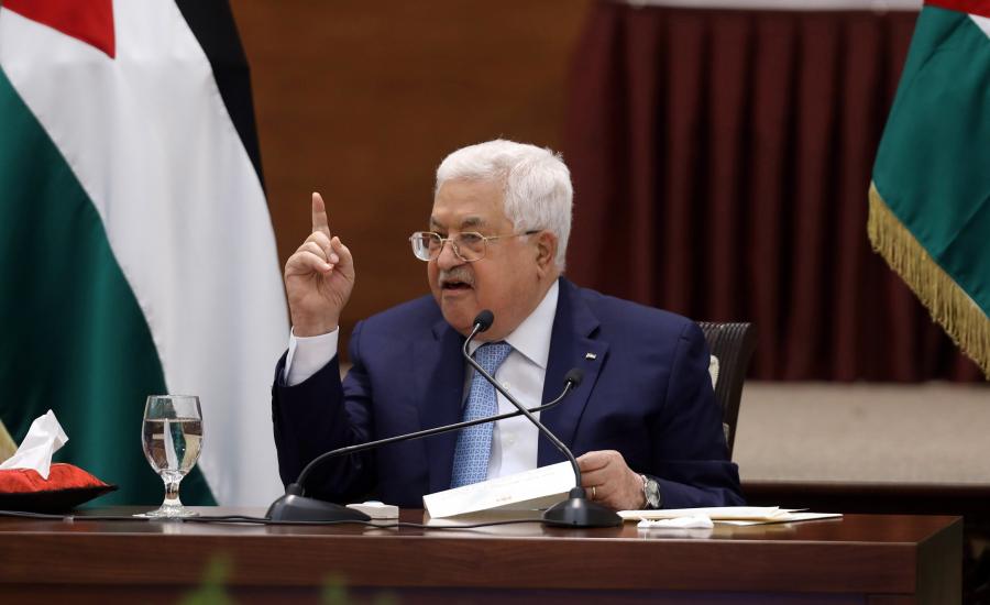 عباس ووزير الخارجية الامريكي