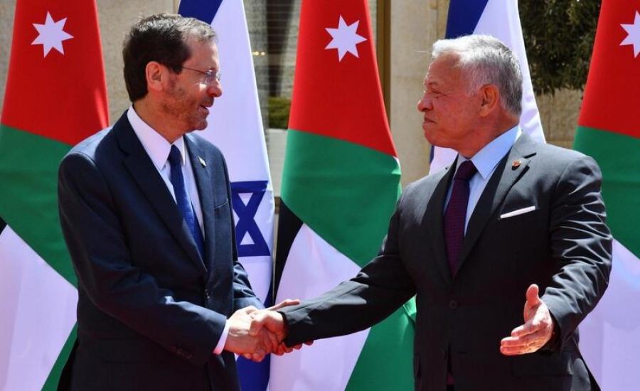 العاهل الاردني والرئيس الاسرائيلي في عمان